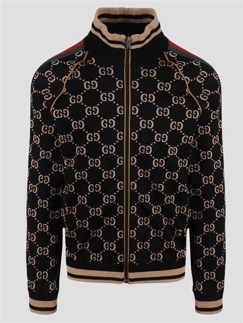 gucci leather track jacket for men-black|crushed velvet gucci tracksuit.